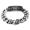 Klassische Gothic Punk Style Körperschmuck ID Armbänder Anti-Allergie